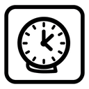 Минималистичная одноцветная иконка, символизирующая экономию времени при приготовлении домашних полуфабрикатов на белом фоне